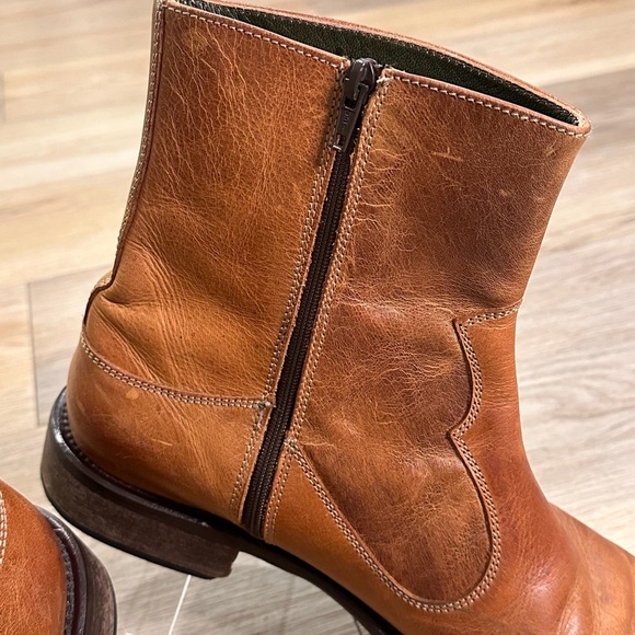 Sketchers Vero Cuoio Men’s Leather Ankle Boots Sz 13 Brown Dragon Made In Italy